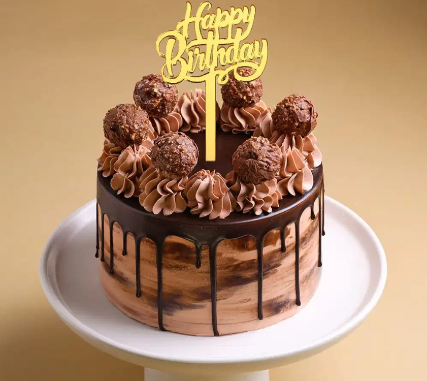 Choco Ferrero Birthday Drip Cake
