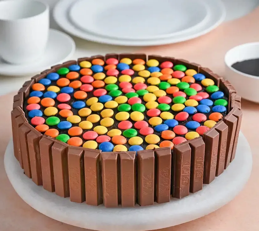 Gems & Kit Kat Chocolate Truffle Cake - Fresh Cake