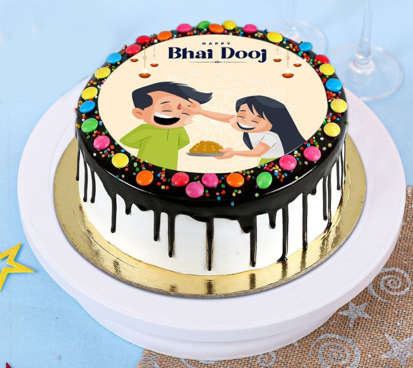 Amazing Bhai Dooj Cake - Fresh Cake